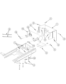 Engine Mounting And Muffler Mfg Date K016 And After Diagram and Parts List for GT2550 K015-K018-14A2E7P710 Cub Cadet Lawn Tractor
